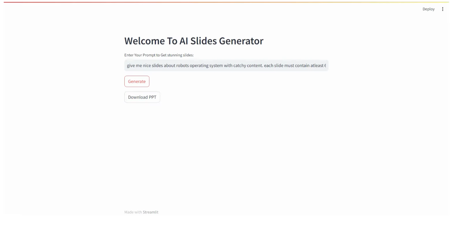 AI-Powered Presentation Generator screenshot 2